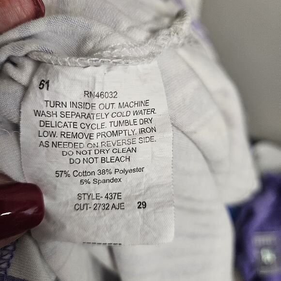 Links Womens 2pc Capri Set Purple Pull On Stretch Pockets Soft Knit Sz S - Picture 14 of 14